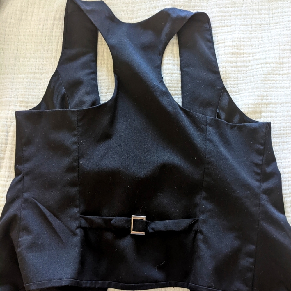 Black dress vest